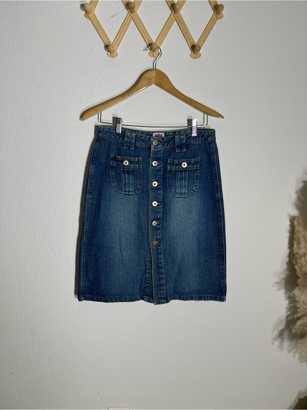 MOE • vintage inspired denim midi skirt